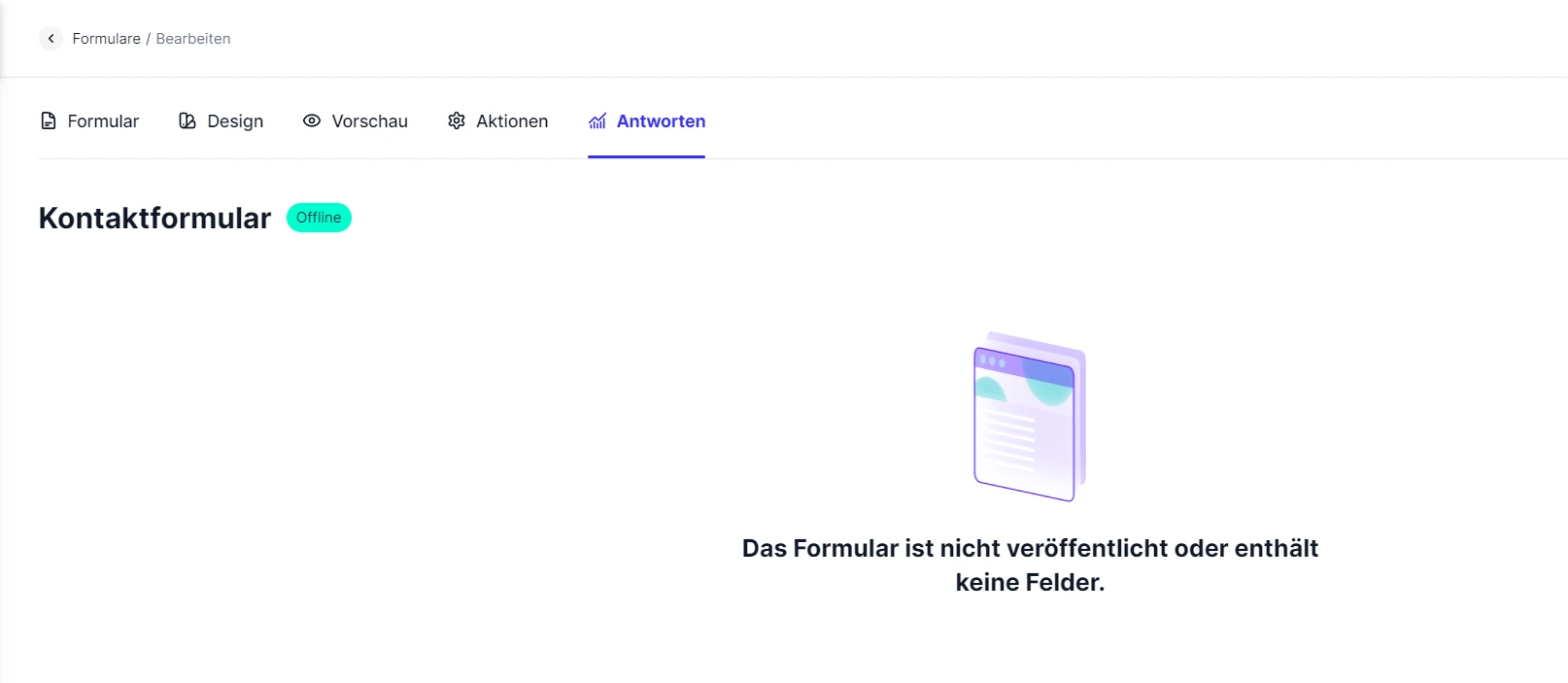 Forms Antworten leer