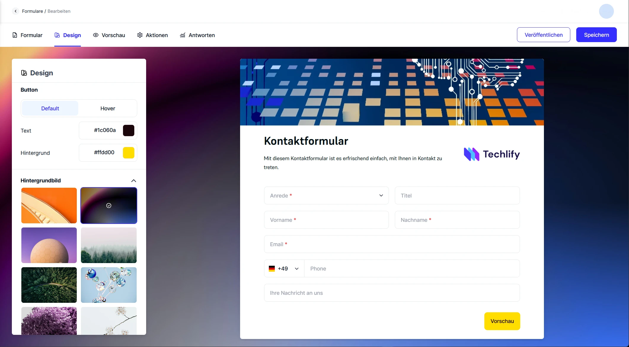 Forms Vorschau Desktop Tablet Smartphone