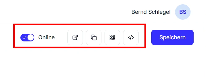 Forms online Bearbeiten Optionen Veroeffentlichung