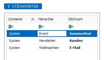 cobra Support Import Stichwoerter Adressen Beispiel
